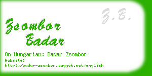 zsombor badar business card